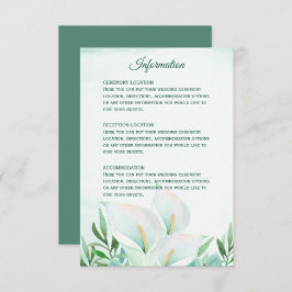 Cartões de Recepção de casamento Lily Monograma Wh