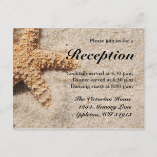 Cartões de Recepção de Casamento na Praia - Estrel