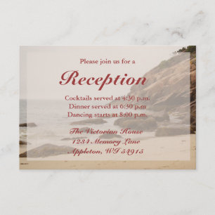 Cartões de Recepção de Casamento na Praia - Praia 