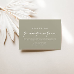 Cartões de Recepção de casamento para caligrafia e