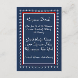 Cartões de Recepção de Casamento Patriótico Milita