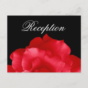 Cartões de Recepção de Casamento Rosa Vermelha Ele