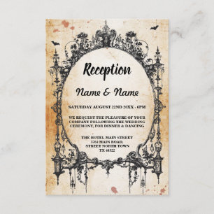 Cartões de Recepção de Casamento Rústicos com Mold