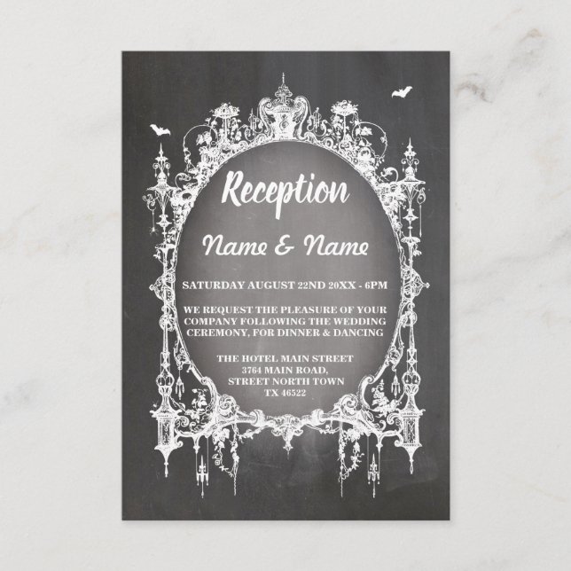 Cartões de Recepção de Casamento Rústicos Quadro G (Frente)