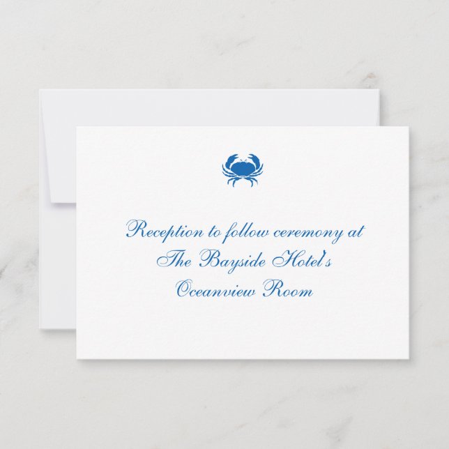 Cartões de Recepção de casamento "Seashore" (Frente)