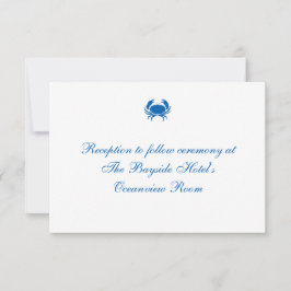 Cartões de Recepção de casamento "Seashore"