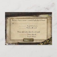 Cartões de Recepção de Casamento Steampunk Vitoria
