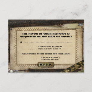 Cartões de Recepção de casamento Vitorianos Steamp