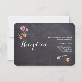 Cartões de Recepção de Flor de Aquarela em Quadro 