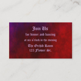 Cartões de recepção gótica