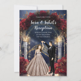 Cartões de recepção indianos Convites Sangeet