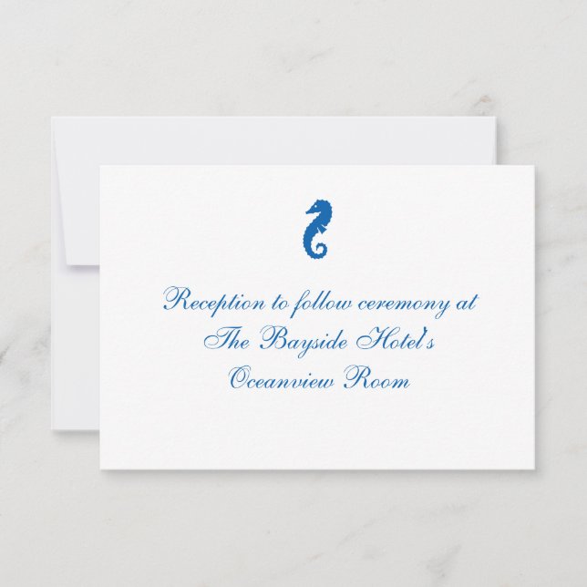 Cartões de Recepção "Serenidade dos Cavalos do Mar (Frente)