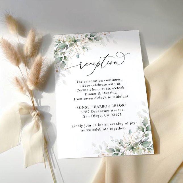 Cartões de Recinto de Recepção de Casamento de Euc (Criador carregado)
