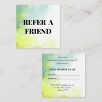 Cartões de referência de aquarela