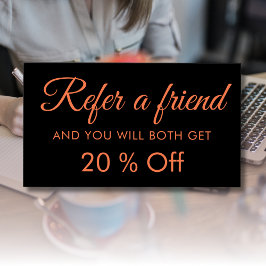 Cartões de Referência Simples, Elegantes, de Coral