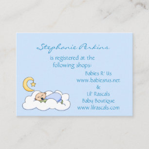 Cartões de Registro de Bebê do Sweets Dreams