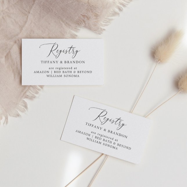 Cartões de Registro de Casamento de Caligrafia Sim (Criador carregado)