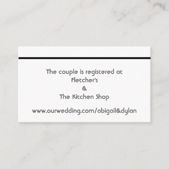 Cartões de registro de casamento "Scribbles" (Frente)