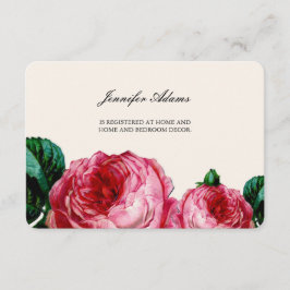 CARTÕES DE REGISTRO DE DESCOLAGEM FLORAL VINTAGE