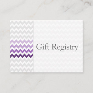 Cartões de registro Ombre Gift roxos Mod chevron