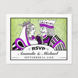 Cartões de Reprodução King & Queen RSVP Correspond