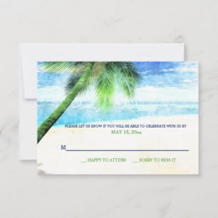Cartões de Resposta Aquarela Palma