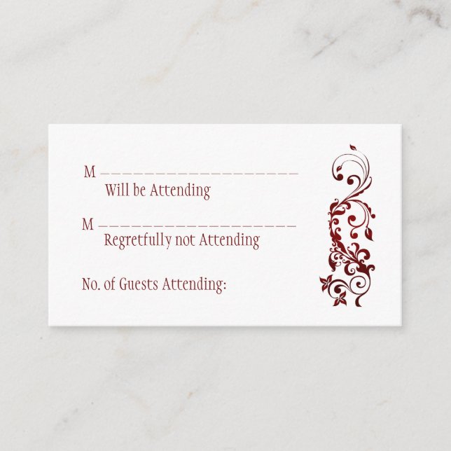 Cartões de resposta da borboleta vermelha (Frente)