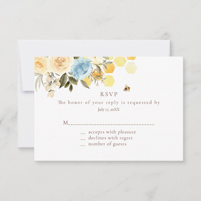 Cartões de resposta de abelhas (Frente)