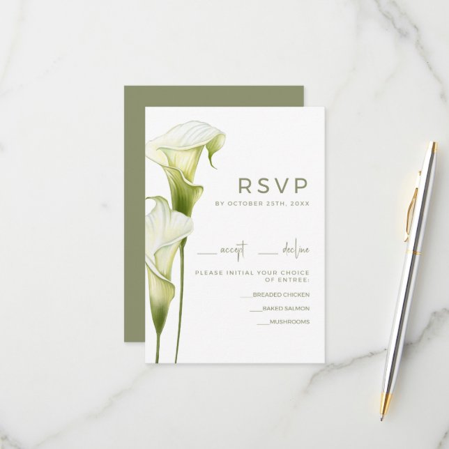 Cartões de Resposta de Casamento (Frente/Verso In Situ)