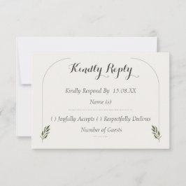 Cartões de Resposta de Casamento Botânico Arco Ele