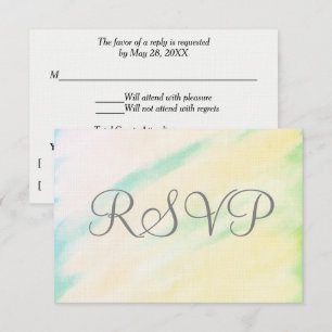 Cartões de Resposta de Casamento com Aquarela Trop