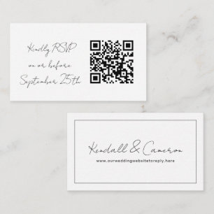 Cartões de Resposta de Casamento com Código QR Bra