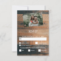 Cartões de Resposta de Casamento com Foto de Madei