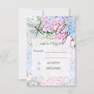 cartões de resposta de casamento com pinturas de h