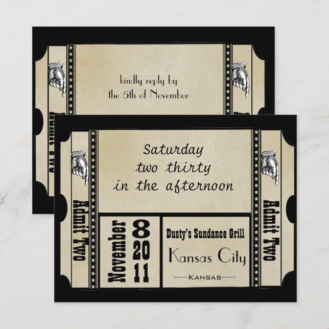 Cartões de Resposta de Casamento com Redemoinhos T (Frente/Verso)