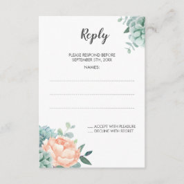 Cartões de Resposta de Casamento de Casamento com