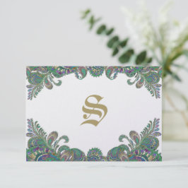 Cartões de Resposta de Casamento de Colores Paisle
