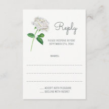 Cartões de Resposta de Casamento de Cor de Água de