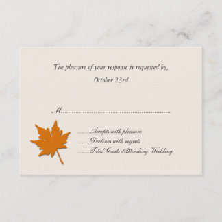 Cartões de Resposta de Casamento de Folha de Laran
