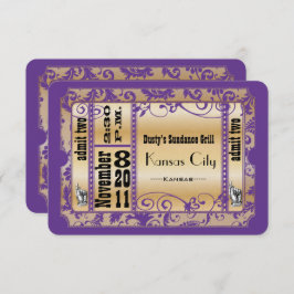Cartões de Resposta de Casamento de Showbill Roxos