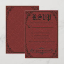 Cartões de Resposta de Casamento em Damasco Vitori