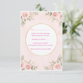 Cartões de Resposta de Casamento Florais - Cartão