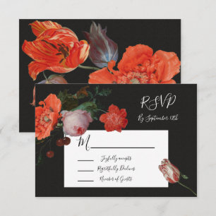 Cartões de resposta de casamento Floral Rembrandt 