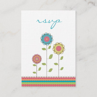 Cartões de Resposta de Casamento - Flores Vetoriai