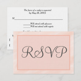 Cartões de Resposta de Casamento Geométricos Rosa 