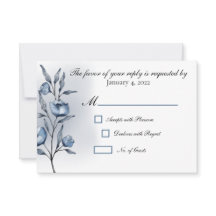 Cartões de Resposta de Casamento Indigo Romance