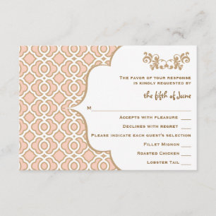 Cartões de resposta de casamento marroquinos Doura