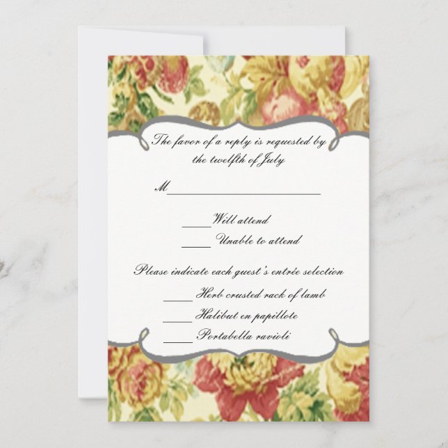 Cartões de Resposta de Casamento na Primavera (Frente)