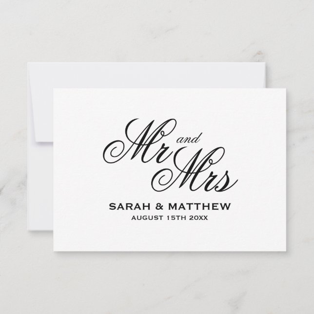 Cartões de resposta de casamento RSVP de elegância (Verso)