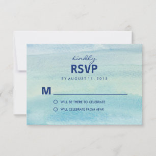Cartões de Resposta de Casamento/RSVP do Oceano de